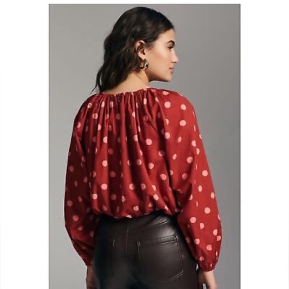 NWT Anthropologie Maeve Poplin Bubble Blouse XL - Picture 2 of 6